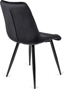Zestaw Stół Prostokątny Rozkładany CLARK 120-160 cm Dąb Artisan/Czarny i 4 Krzesła Tapicerowane RIO Czarne