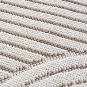 Dywan nowoczesny 3D Helix Geometria kremowy 80 cm x 80 cm koło