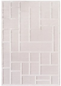Dywan zewnętrzny Doha 3D kremowy geometryczny 120 cm x 170 cm