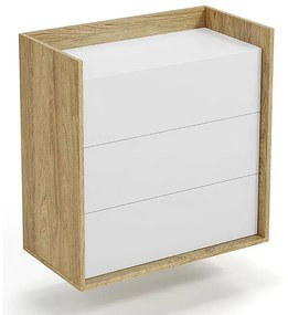 Komoda modułowa hikora + biel alpejska - Afilia 4X