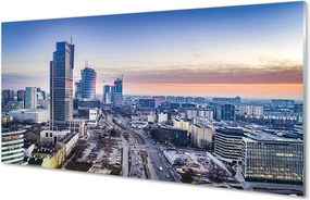 Panel nad Blat Kuchenny Warszawskie Wieżowce o Poranku