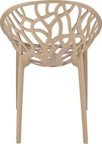 Beżowe nowoczesne krzesło ażurowe D9-T53