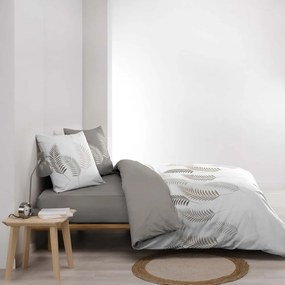 Biało-szarobrązowa bawełniana pościel dwuosobowa 240x220 cm Goyave – douceur d'intérieur
