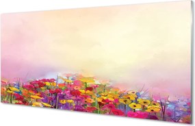 Panel szklany do Kuchni Obraz Kwiatów na tle Nieba