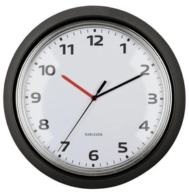 Zegar ścienny Karlsson 6006BK design czarny, średnica 34 cm