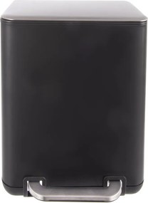 Czarny kosz na śmieci z pedałem ze stali nierdzewnej 20 l Black – Orion