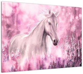 Obraz na szkle - Malowany koń (70x50 cm)
