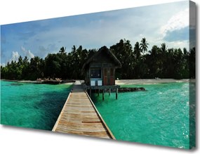 Duży obraz na płótnie Most prowadzący nad Fale