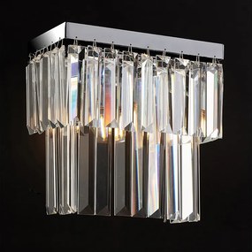 Amadeus - Kinkiet z mosiądzu i chromowanego żelaza z kryształkami 2 lampy .23 - P.16 - BL262-AP2-CR