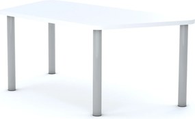 Stół szkolny Smart trapez 140x70 cm, rozmiar 4-6, blat biały / nogi szare