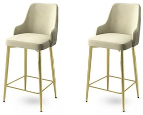 Zestaw krzeseł barowych Enox Cream and Gold, 2szt., 2 szt.