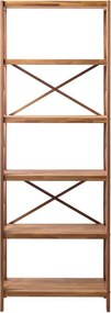 Regał z litego drewna dębowego w naturalnym kolorze 70x198 cm X-Shelf – Unique Furniture