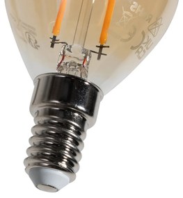 Set van 5 E14 dimbare LED lampen G45 goud 4W 330 lm 2100K