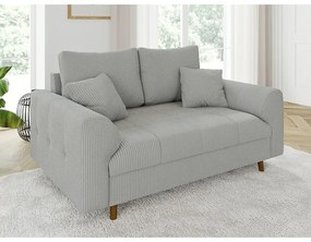 Jasnoszara sztruksowa sofa 150 cm Ariella – Ropez