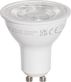 Zestaw 5 żarówek LED GU10 50 mm przezroczystych 7,5 W 800 lm 3000 K