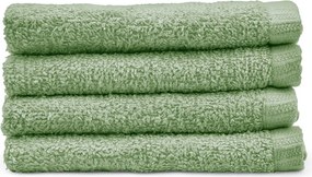 Zielone bawełniane ręczniki szybkoschnące frotte zestaw 4 szt. 30x30 cm Quick Dry – Catherine Lansfield