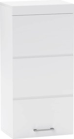 HOMCOM Szafka Łazienkowa Dwupoziomowa, montowana na ścianie, Płyta wiórowa, MDF, Biały