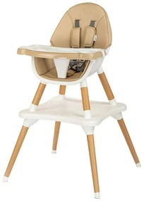 New Baby Krzesło do jadalni Grace 3w1 beżowe, 61 x101 x 61 cm
