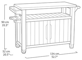 Stolik grillowy 134x52 cm Unity – Keter