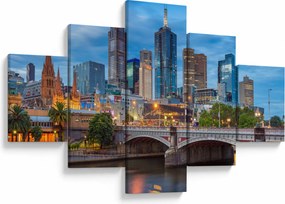 Obraz miasta Melbourne (125x70 cm)