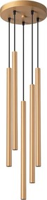 Złota lampa wisząca tuba nad stół - 5X A382 M4-D58