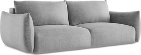 Kanapa 3-osobowa z funkcją spania - z tkaniny strukturalnej - jasny szary - LEILA