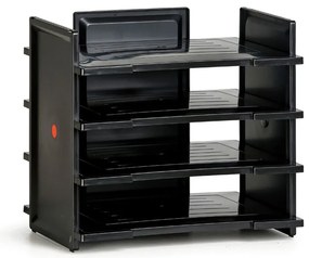 Plastikowy regał, organizer na dokumenty 1+1 GRATIS, czarny