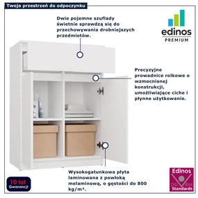 Biała komoda z szufladami 70cm  Z9-N46