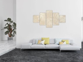 Obraz - Liście w teksturze (125x70 cm)