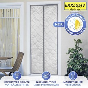 Zasłona termiczna na drzwi w szaro-srebrnym kolorze 90x200 cm – Maximex