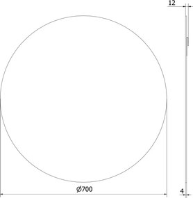Mexen Alto lustro łazienkowe okragłe 70 cm - 9853-070-070-000-00