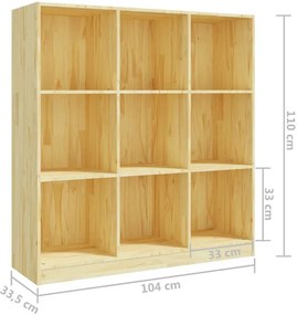 Sosnowy kwadratowy regał na książki R2-N67