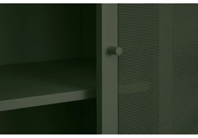Ciemnozielona metalowa szafka z drzwiami przesuwnymi 90x180x40 cm Veep – Unique Furniture