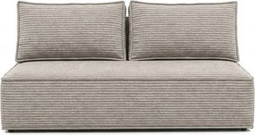 Sofa z Funkcją Spania MAVIA Beżowa Sztruksowa Japandi