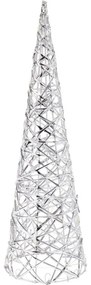Świąteczny stożek świetlny Silver, 60 x 16 cm, 30 diod mikro LED, na baterie