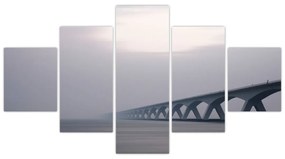 Obraz mostu we mgle (125x70 cm)