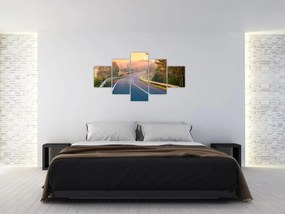 Obraz - Podróż o wschodzie słońca (125x70 cm)