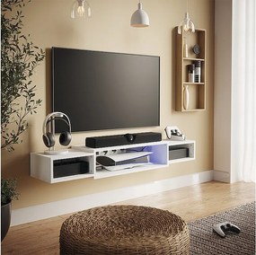 Lowboard biały 139.7x29x20.3 nordic