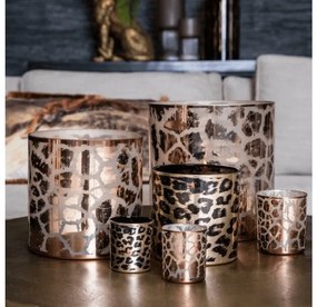 Różowy szklany świecznik DESIREE GIRAFFE