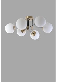 Lampa sufitowa w biało-złotym kolorze ze szklanym kloszem ø 15 cm Dolunay – Opviq lights