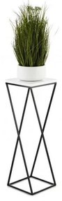 Stojak na kwiaty LOFT 70x24 cm czarno-biały
