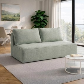 Sofa z Funkcją Spania MAVIA Szara Boucle Nowoczesna
