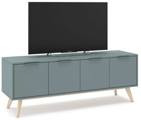 Szarozielona szafka pod TV 140x53x40 cm Pisco – Marckeric