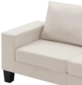 Trzyosobowa kremowa sofa z poduszkami - Lurra 3Q