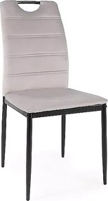 Krzesło tapicerowane RIP VELVET jasnoszare