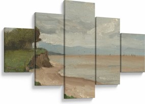 Obraz - Jean-Baptiste-Camille Corot, Beach Near Etretat, reprodukcje (125x70 cm)