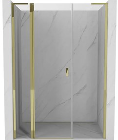 Mexen Mist L drzwi prysznicowe uchylne 135 cm, transparent, złote - 8A4L-135-001-50-00