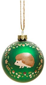 Szklana bombka wykonana ręcznie ø 6 cm Woodland Hedgehog – Sass &amp; Belle