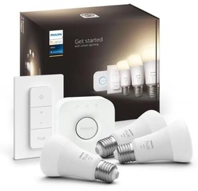 Zestaw podstawowy Philips Hue WHITE 3×E27/9,5W 2700K + urządzenie połączeniowe