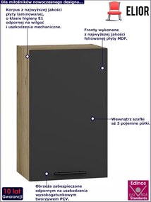 Kuchenna antracytowa szafka górna - Limo 23X